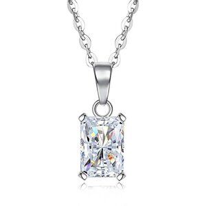 Certified 1ct. t.w.  Moissanite  Emerald cut  necklace